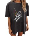 thumbnail image 1 of Tops Para Mujer Elegante Blusa Casual Camisas Para Hombre Moda Para Mujer Impresión Suelta Top de Manga Corta Jersey Odeerbi ODB168907, 1 of 8