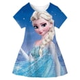 thumbnail image 2 of Disney-vestidos de princesa Elsa para niña, ropa infantil con estampado de dibujos animados, moda de verano para bebé, vestido de Elsa de Frozen 2023 1-10 años, 2 of 4