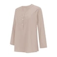 thumbnail image 3 of Outfmvch Linen Blouses for Women,Gauze Tops for Women Casual Summer,Wrap Tops for Women,Gauze Dhirts for Women,Button Up Shirt Women Short Sleeve,Gauze Button Down Shirts for Women Rose Gold 5XL, 3 of 7