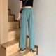thumbnail image 1 of Pantalones casuales de verano para mujer, pantalones holgados y drapeados, pantalones de pierna ancha y rectos de cintura alta, pantalones de traje de talla grande a la moda, pantalones, 1 of 6
