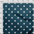 thumbnail image 3 of oneOone Cotton Poplin Teal Blue Fabric Polka Sewing Craft Projects Fabric Prints By Yard 56 Inch Wide, 3 of 6