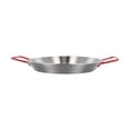 thumbnail image 4 of Pan Stainless Steel Paella Bowl Skillet Serving Plate Pot Wok Snack Tray, 4 of 7