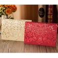 thumbnail image 2 of Tarjeta de invitación de boda cortada con láser, tarjetas de felicitación elegantes, recuerdo de boda, evento, decoraciones de fiesta, oro y rojo, 1 pieza, 2 of 4