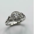 thumbnail image 4 of HeartsAndYou 2.3ct Round Cut Moissanite Engagement Ring for Women Halo Celtic Trinity 18k White Gold over Silver, 4 of 9