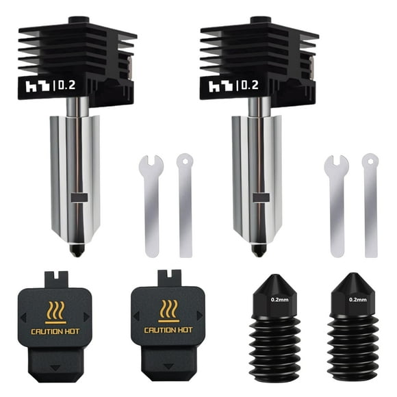 Kit Hotend de 0,2 mm, paquete de 2 con boquilla adicional para Bambu Lab H2D