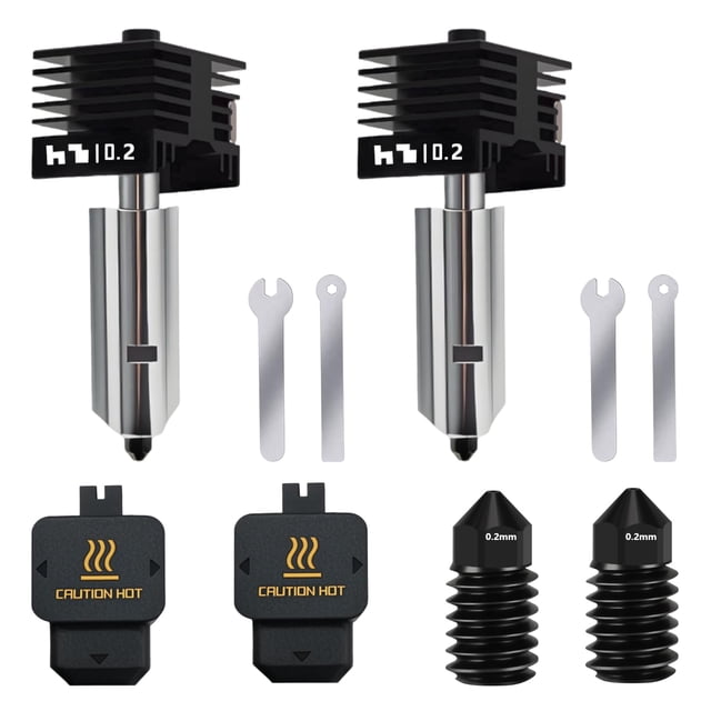 Kit Hotend de 0,2 mm, paquete de 2 con boquilla adicional para Bambu Lab H2D