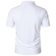 thumbnail image 3 of Jalioing Men's Golf Shirt Collared Short Sleeve Button Shirts Solid Color Classic Work Tops Summer Clothes, 3 of 6