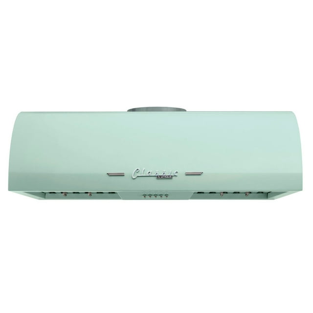 Hotte de Cuisinière Rétro Classique de 30 Pouces sous Armoire avec Filtres à Chicanes en Acier Inoxydable, Vert Menthe d'Été