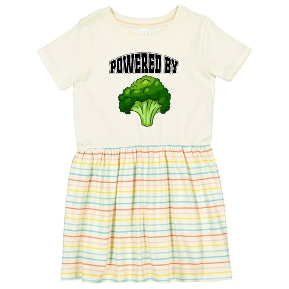 Inktastic Powered by Broccoli Girls Toddler Dress