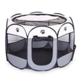 thumbnail image 1 of Labymos Portable Pet Playpen for Cat Dog PVC Mesh Shade Cover Foldable Removable Waterproof Travel, 1 of 8