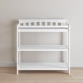 thumbnail image 4 of Child Craft Flat Top Changing Table with Pad & Strap, 2 Storage Shelves, Anti-Tip Kit, Matte White, 4 of 8