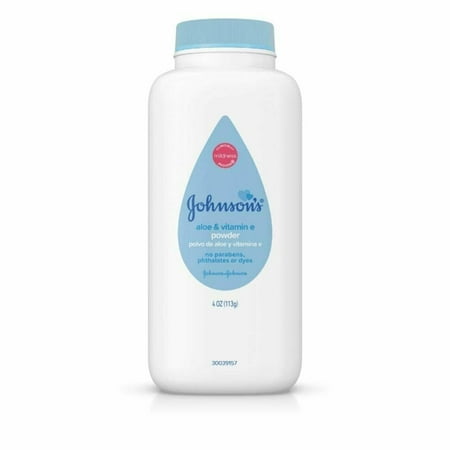 Johnson's Baby Powder Soft Skin Soothing Aloe & Vitamin E, 4oz, 2-Pack