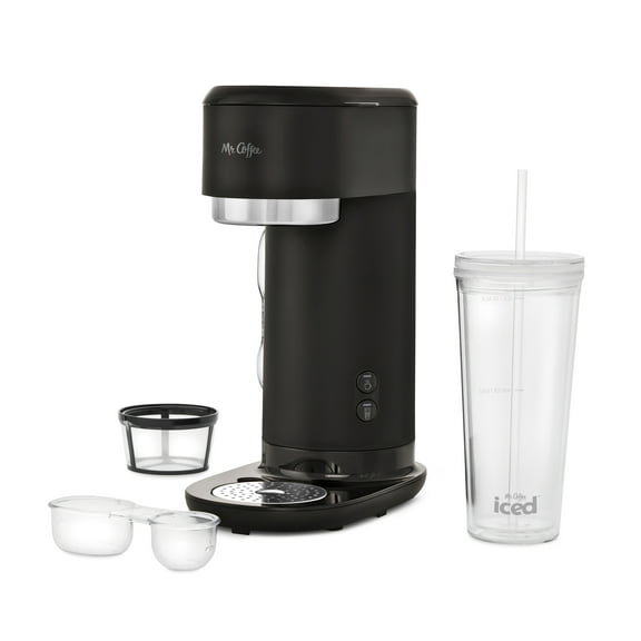 Mr. Coffee Single-Serve Iced and Hot Coffee Maker with Reusable Tumbler and Coffee Filter