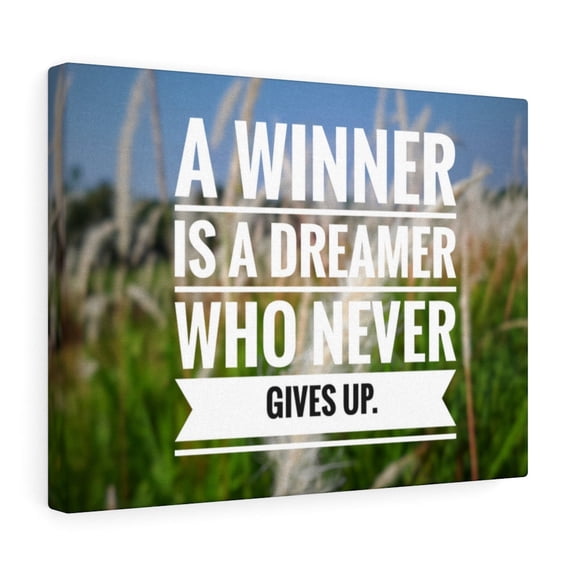 Inspirational Wall Art A Winner Is a Dreamer Motivational Print Ready to Hang Artwork Unframed