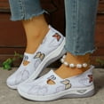 thumbnail image 5 of IUJSOY Womens Sneakers Loafers Butterfly Print Knit Mesh Walking Shoes Lightweight Slip on Shoes, 5 of 9