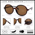 thumbnail image 5 of SA106 Vintage Style Oversized Round Retro Womens Sunglasses / Tortoise - Brown, 5 of 7