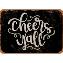 Retro Decor Tin Signs,“Cheers - greeting Sign”,for garage,bar,restaurant,living room,bedroom,kitchen,cafe,bar,8×12inch