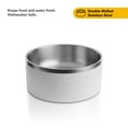 thumbnail image 5 of RTIC 3-in-1 Dog Bowl, Small, Stainless Steel Insulated Bowl, Silicone Lid, White & Dusty Rose, 5 of 7