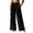 Black-1, variant on Womens Casual Palazzo Pants Solid Color Baggy Wide Leg Pants With Pockets Ladies Autumn Everyday Trousers,L