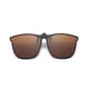 thumbnail image 1 of Gafas de sol grises con clip polarizadas para adultos con cara grande y redonda negra con montura negra de verano, 1 of 6