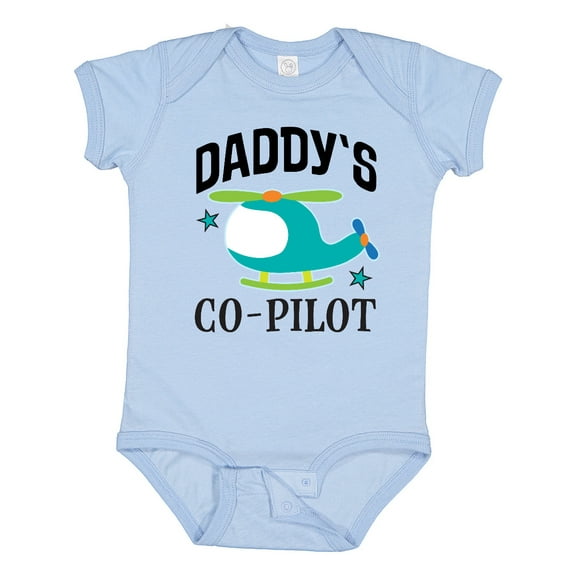 Inktastic Daddys Co-pilot Son Helicopter Boys Baby Bodysuit