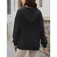 thumbnail image 5 of FEOYA Women's Oversized Sweatshirts Crewneck Pullover Top Spring Hoodies Long Sleeve with Pocket S Black, 5 of 6