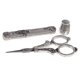 thumbnail image 1 of 3pcs / Set Tijeras de material acero Inoxidable de Plata Vintage Y Dedal para Coser, 1 of 9