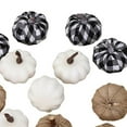 thumbnail image 4 of 12 piezas de cabazas artificiales mixtas cabazas de para decoración Acción de Gracias de boda del o Arpillera Bnca Negra Colcomx Calabaza de simulación, 4 of 4