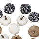 thumbnail image 4 of 12 piezas de cabazas artificiales mixtas cabazas de para decoración Acción de Gracias de boda del o Arpillera Bnca Negra Colcomx Calabaza de simulación, 4 of 4