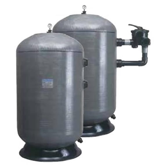 Waterco 220283610NA 36 in. 50 PSI SM900 Black Micron Side Mount Filter with 10 in. Clear Lid & 2 in. Bulkhead Connection