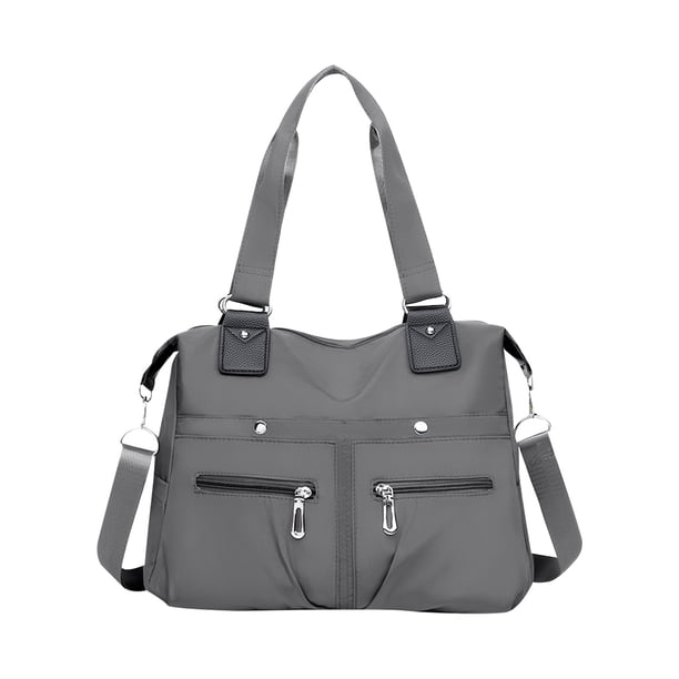 Bolsa de hombro impermeable de gran capacidad Bolsa de hombro ligera de nylon con cremallera Bolsa de trabajo para portátil Bolsa de ocio Bolsa de deporte