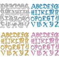 thumbnail image 1 of Troqueles de corte de alfabeto con degradado vintage (26 piezas) - Plantilla para estampar letras mayúsculas, 1 of 8