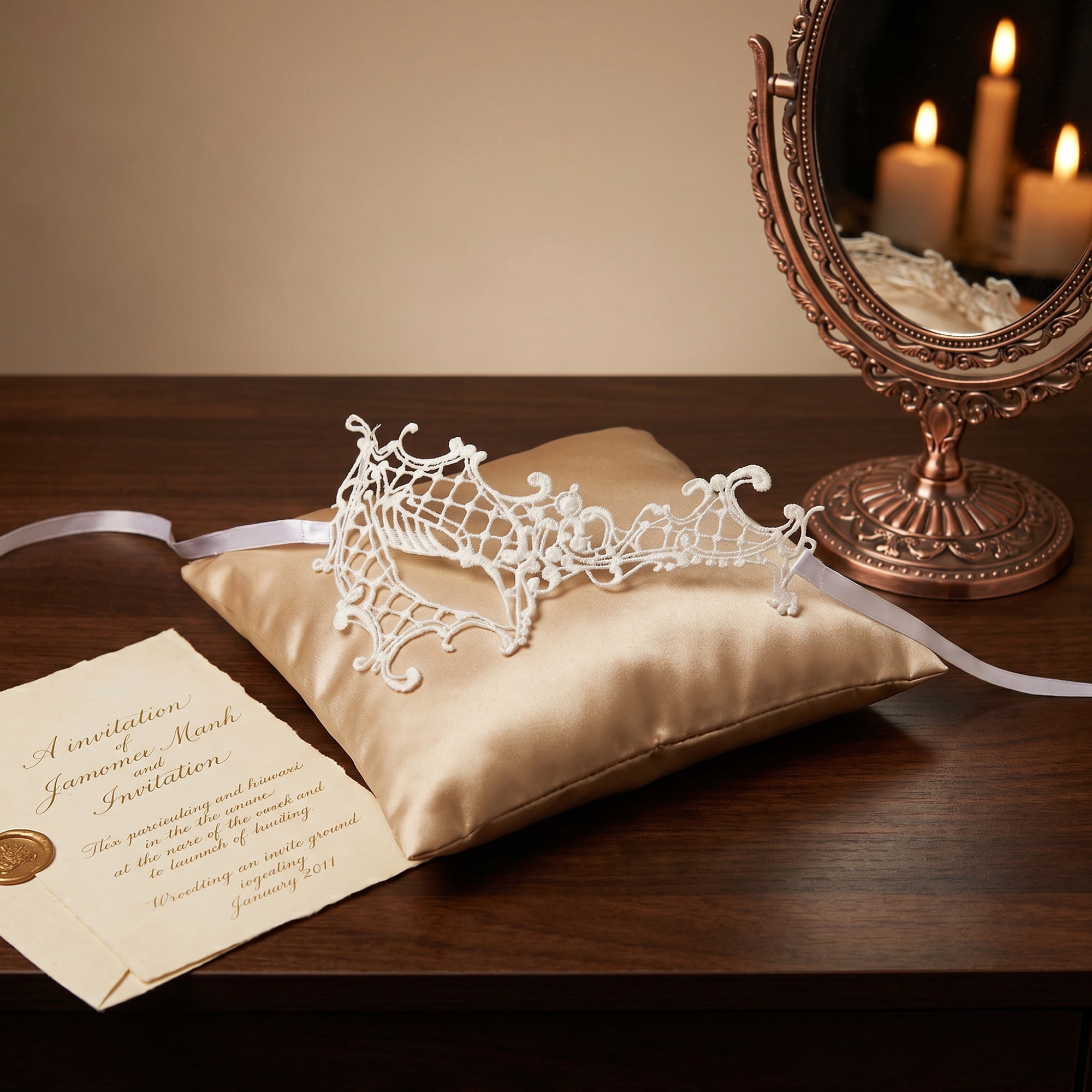 Unique Bargains 6-Pack Venetian Lace Eye Masks Set for Halloween Costume Party White One-Eyed 8.7" x 5.1"
