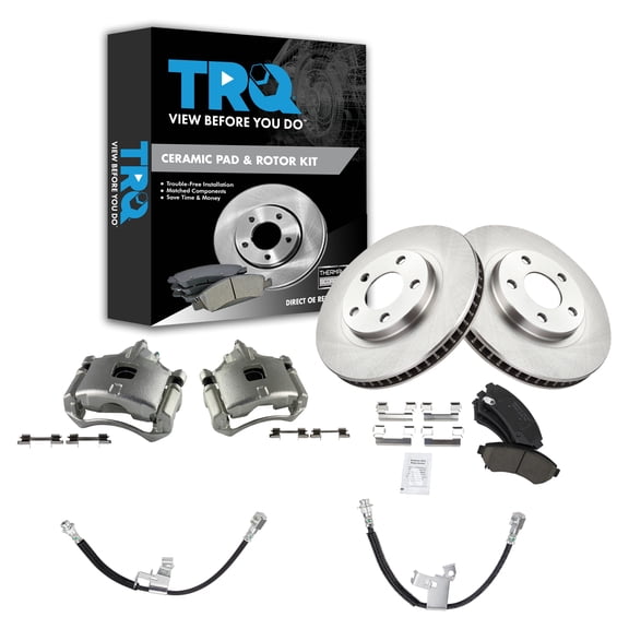 TRQ Front Brake Pad & Rotor Kit Fits Select 1997-2005 Buick Cadillac Oldsmobile Pontiac