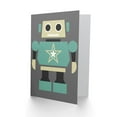 thumbnail image 2 of Cool Retro Robot Children Kids Green Greetings Card Plus Envelope Blank inside, 2 of 3