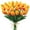 Orange, variant on Deago 10 Pcs Artificial Tulips Flowers Real Touch PU Tulips Arrangement Bouquet for Home Room Office Party Wedding Decoration (Yellow)