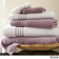 thumbnail image 4 of Modern Threads 6 Piece Quick Dry Stripe Towel Set, Silver, 4 of 5