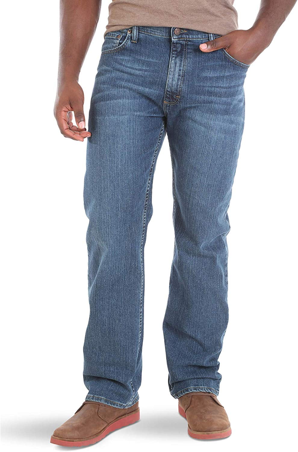 wrangler regular fit comfort flex waistband