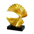 thumbnail image 1 of Adorno para el hogar, abanico, escultura de resina, estatuilla clásica y elegante para TV. Oro, 1 of 9