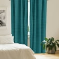thumbnail image 2 of Ambesonne Teal Stripe Window Curtains, Horizontal Dark Lines, Each 28" W x 63" L, Dark Teal, 2 of 4