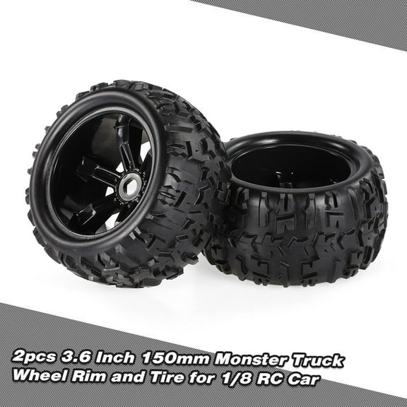 Tires 2pcs 3.6 Inch 150mm  Truck Wheel Rim And Tire For 1/8 Traxxas HSP HPI E-MAXX Savage Flux ZD Racing RC Car