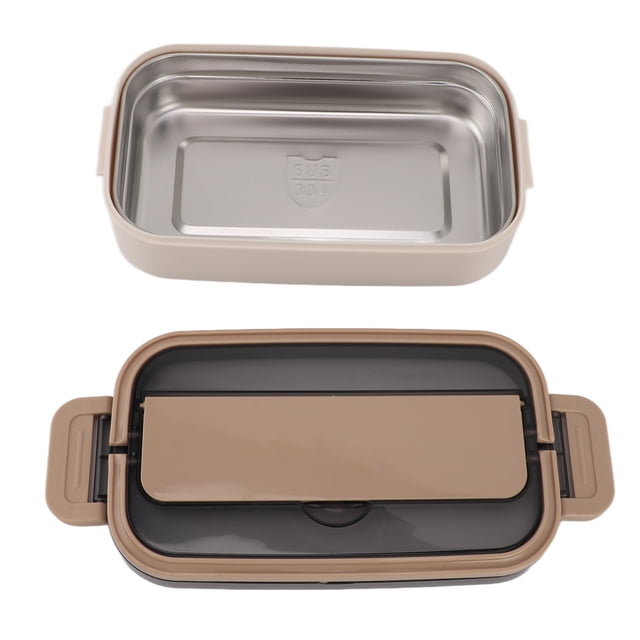 Stainless Steel Bento Box Adult Lunch Box, Microwave Safe Portable Split Bento Box For Students And Office Workers