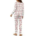 thumbnail image 3 of FOR U DESIGNS Heart Pig Women's Long Sleeve Drawstring Pajamas Set 2 Piece Size S Sleepwear Crew Neck Tops Pjs Lightweight Lounge Set with Pockets for Women, 3 of 6