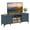 Turquoise, variant on Mid Century Modern TV Stand for TVs up to 65 Inch, Entertainment Center with 2 Door & Open Shelf for Living Room, Bedroom,Brown