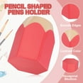 thumbnail image 3 of Uxcell Pencil Shaped Pen Holders, Pencil Storage Organizer for Desk Cute Pencil Crayon Storage Organizer Pen Cup Makeup Brush Container Pencil Pot for Home Office Decoration(Nordic Pink), 3 of 7