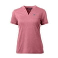 thumbnail image 2 of Women's Cutter & Buck Heather Red Toronto Blue Jays DryTec Forge Stretch V-Neck Blade Top, 2 of 3