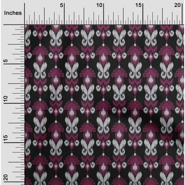 oneOone Viscose Jersey Fabric Paisley Ikat Print Fabric BTY 60 Inch Wide