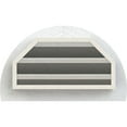 thumbnail image 4 of 26"W x 13"H Half Round Gable Vent (31"W x 18"H Frame Size): Primed, Functional, Rough Sawn Western Red Cedar Gable Vent w/ Brick Mould Face Frame, 4 of 12