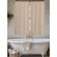 thumbnail image 7 of Bedroom Curtains 63 Inches length, Pure Light Khaki Window Treatment Curtain Drapes, Simple Solid Color Rod Pocket Curtain Panels for Living Room Kitchen, 42"x63", 2 Panels, 7 of 7