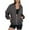 Gray, variant on Womens Long Sleeve Hoodless Casual Outwear & Jackets,Zip Up Jackets For Women Solid Color Long Sleeve No Hood Jacket With Double Pockets Casual Outerwear,Size XL